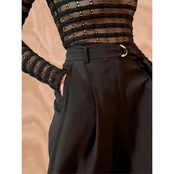 ULLA JOHNSON LYDIA PANTS NOIR SIZE US6 $490 - Picture 5 of 11